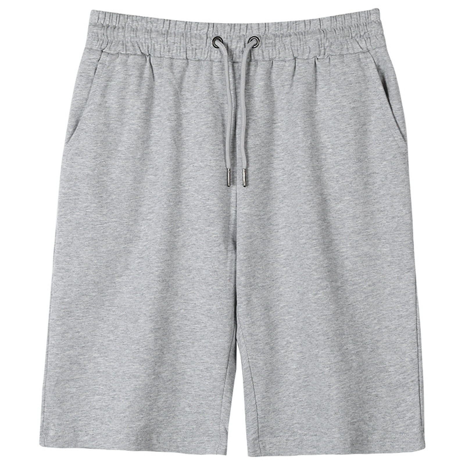 Cethrio Boys Athletic Shorts Size 10-12 T, Casual Running Cotton Drawstring Summer Shorts Gray